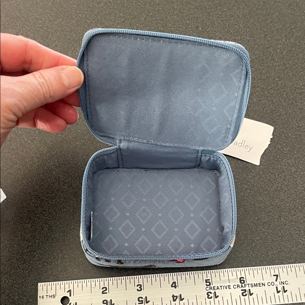 Vera Bradley Light Blue Cat’s Meow Print Mini Zip Pouch - Picture 6 of 6